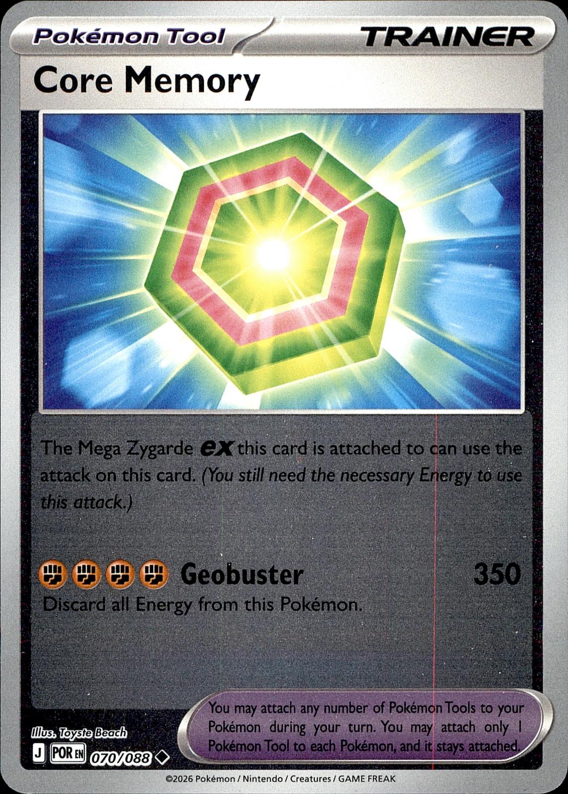 POKEMON CORE MEMORY 070/088 PERFECT ORDER  REVERSE HOLO LP