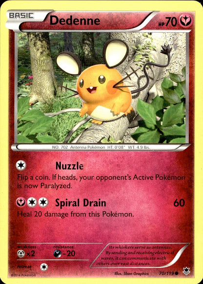 POKEMON DEDENNE 70 PHANTOM FORCES 119  LP