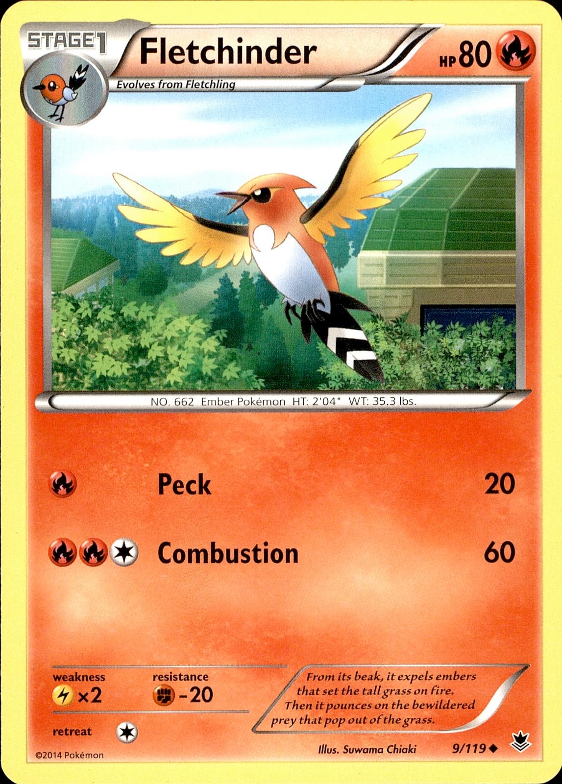 POKEMON FLETCHINDER 9 PHANTOM FORCES 119  LP