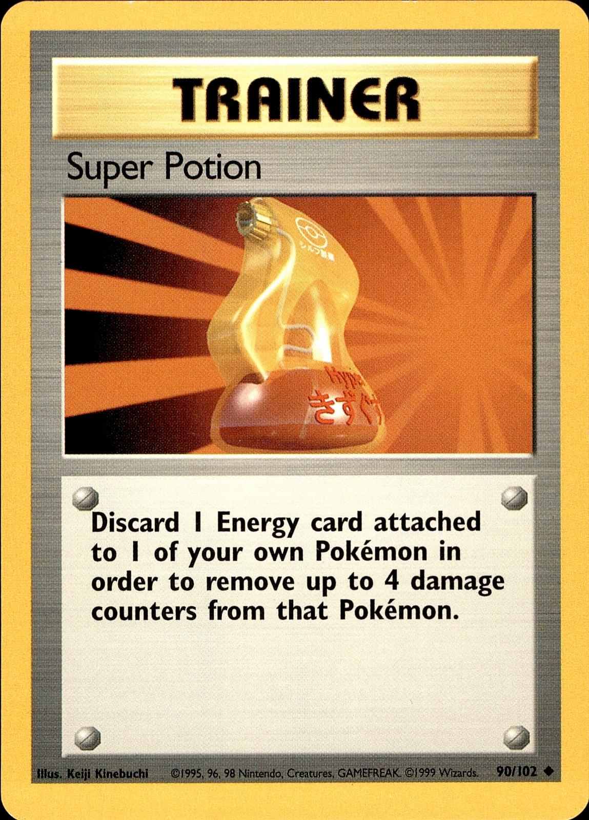 POKEMON SUPER POTION 90 BASE SET Unlimited 102  LP