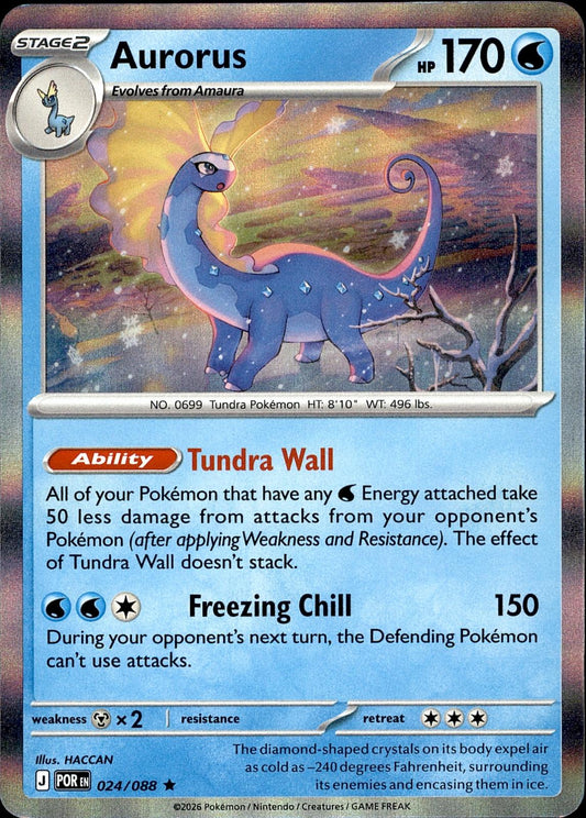 POKEMON AURORUS 024/088 PERFECT ORDER  HOLO LP