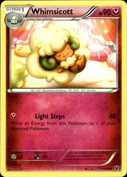 POKEMON WHIMSICOTT 71 FATES COLLIDE 124  LP