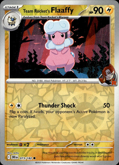 POKEMON TEAM ROCKET'S FLAAFFY 073 DESTINED RIVALS 182  REVERSE HOLO LP
