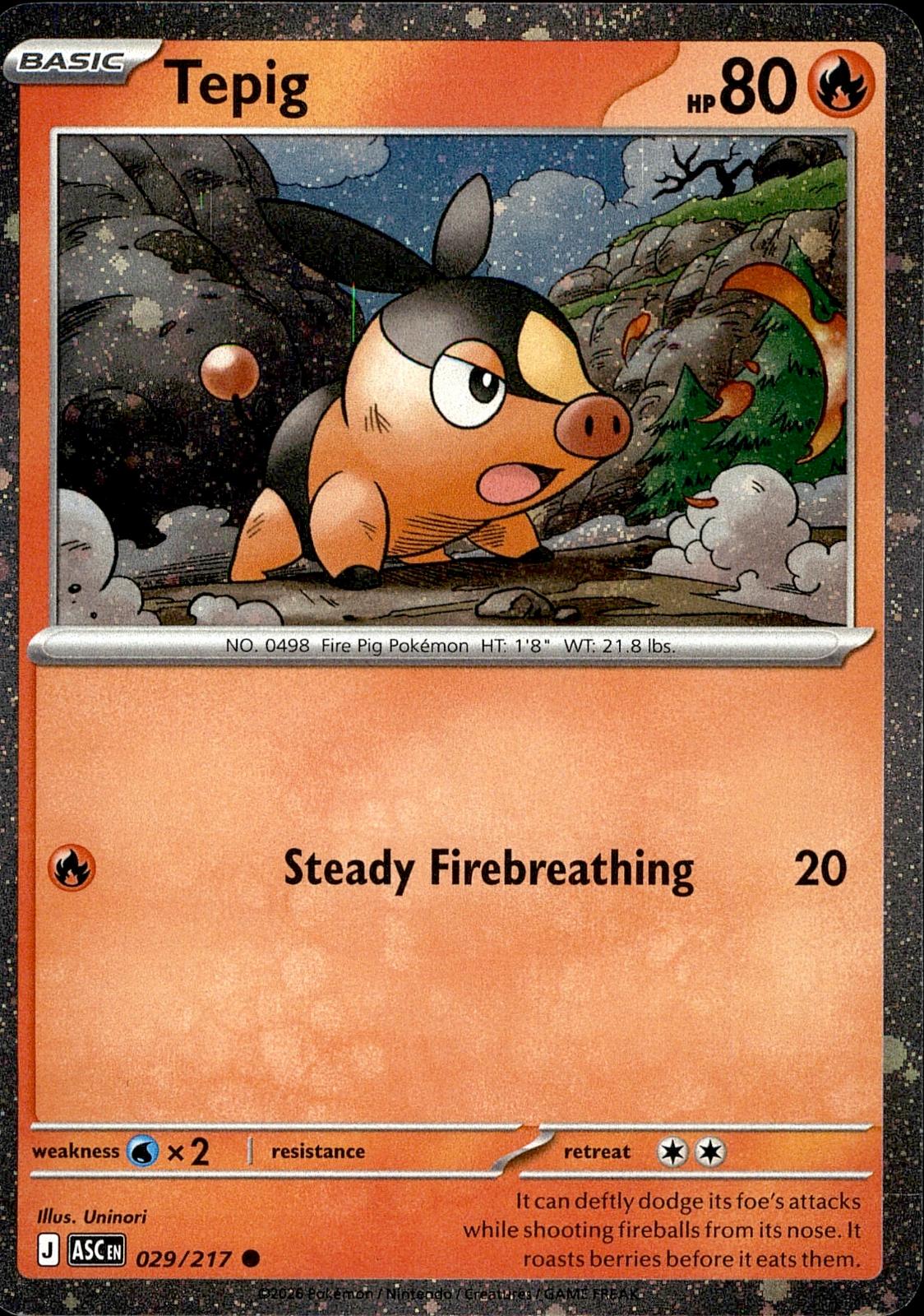 POKEMON TEPIG (COSMOS HOLO) 029/217 MISCELLANEOUS CARDS & PRODUCTS  LP
