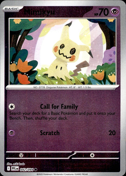 POKEMON MIMIKYU 042 PHANTASMAL FLAMES 094  REVERSE HOLO LP