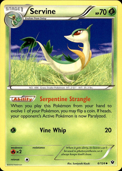 POKEMON SERVINE 6 FATES COLLIDE 124  LP