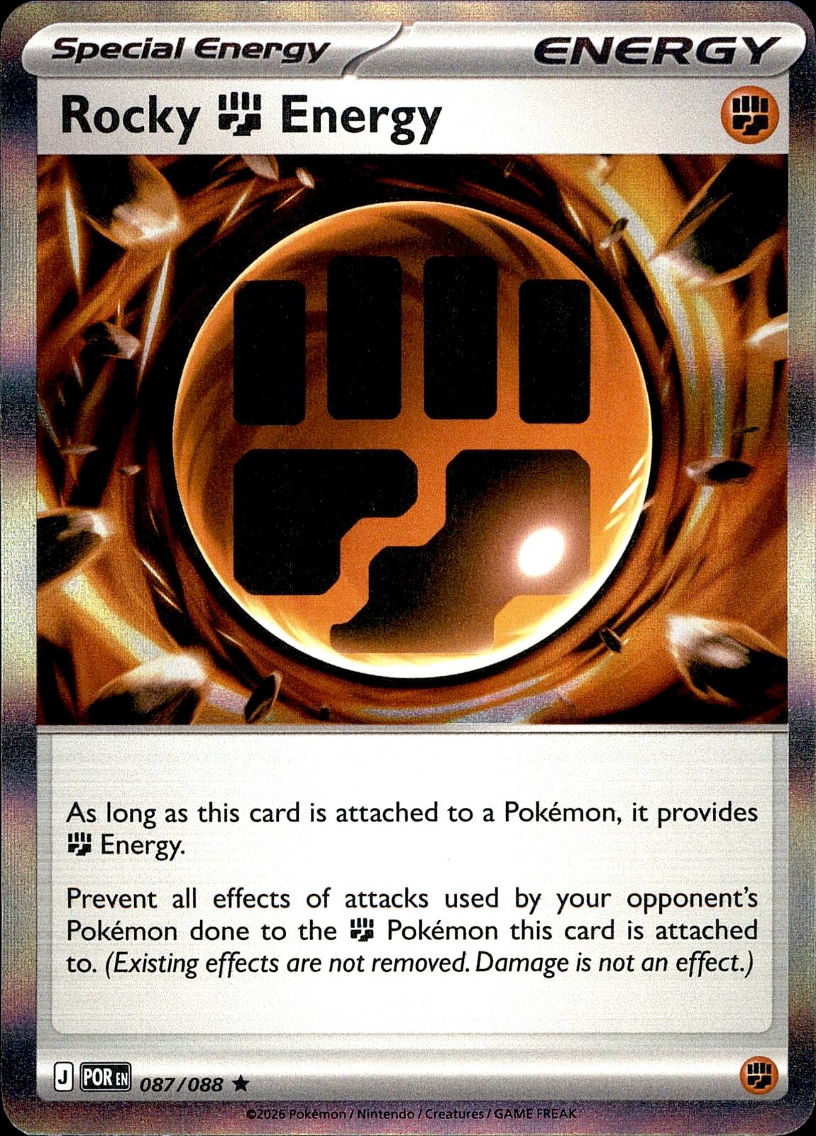 POKEMON ROCKY FIGHTING ENERGY 087/088 PERFECT ORDER  HOLO LP