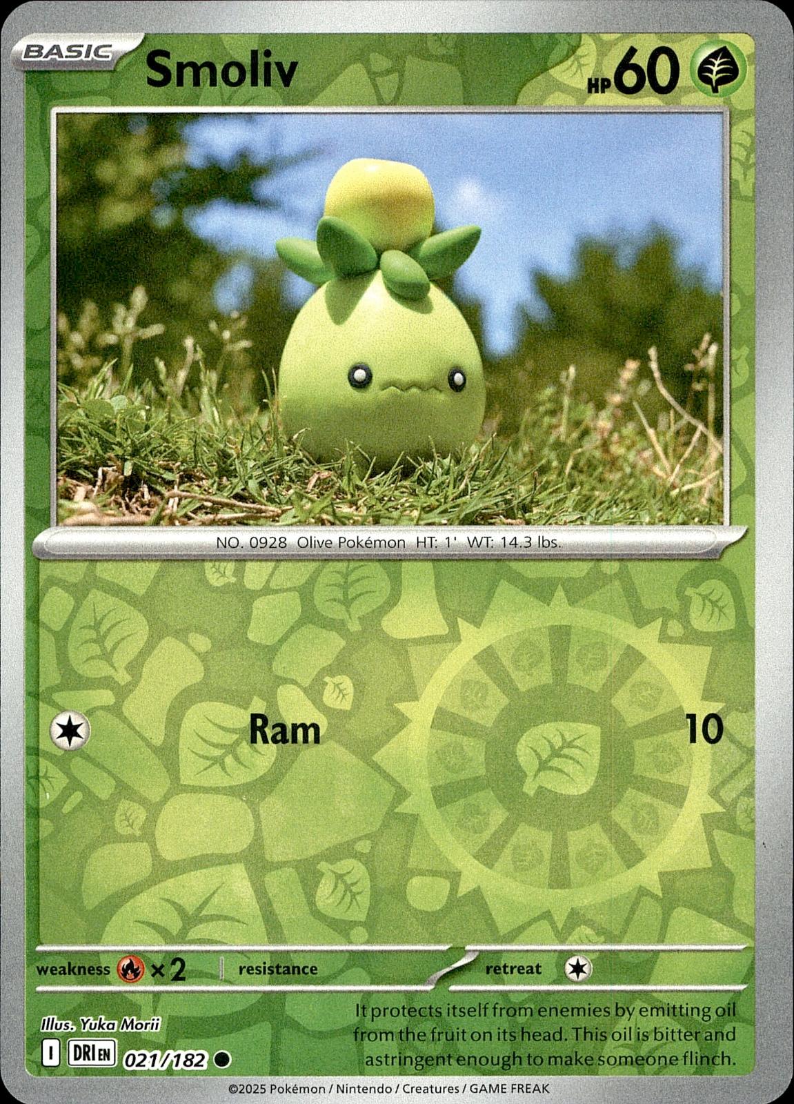 POKEMON SMOLIV 021 DESTINED RIVALS 182  REVERSE HOLO LP