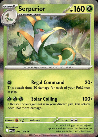 POKEMON SERPERIOR 006/088 PERFECT ORDER  HOLO LP