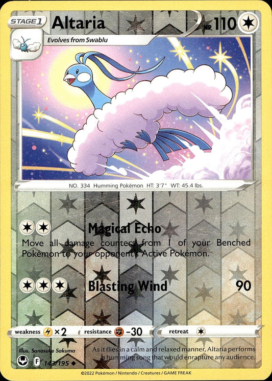 POKEMON ALTARIA 143 SILVER TEMPEST 195  REVERSE HOLO LP