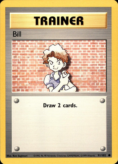 POKEMON BILL 91 BASE SET Unlimited 102  LP