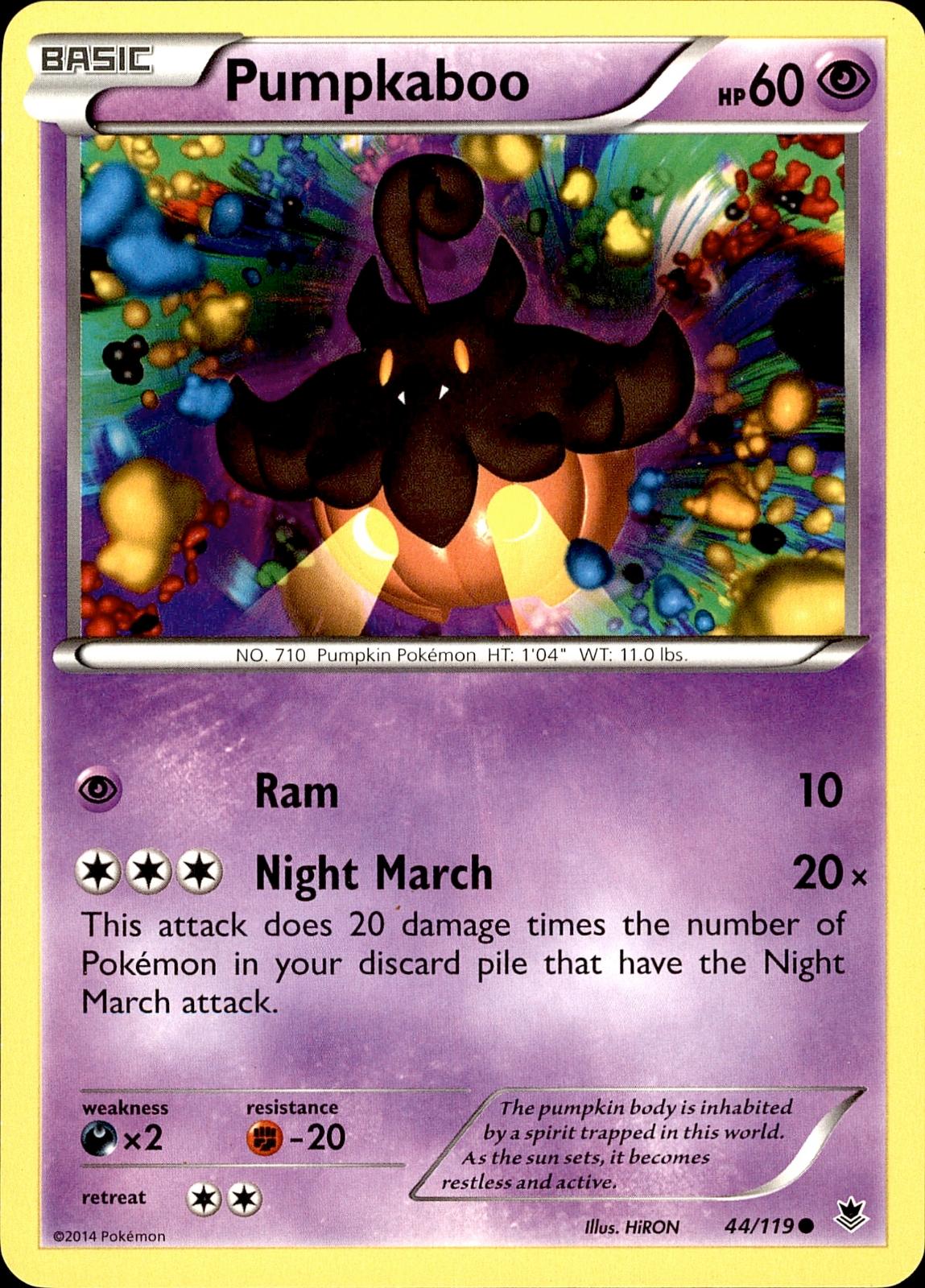 POKEMON PUMPKABOO 44 PHANTOM FORCES 119  LP