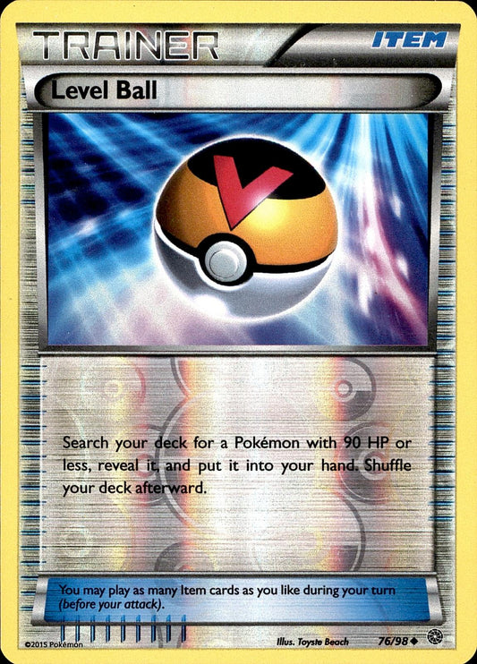 POKEMON LEVEL BALL 76 ANCIENT ORIGINS 98  REVERSE HOLO LP