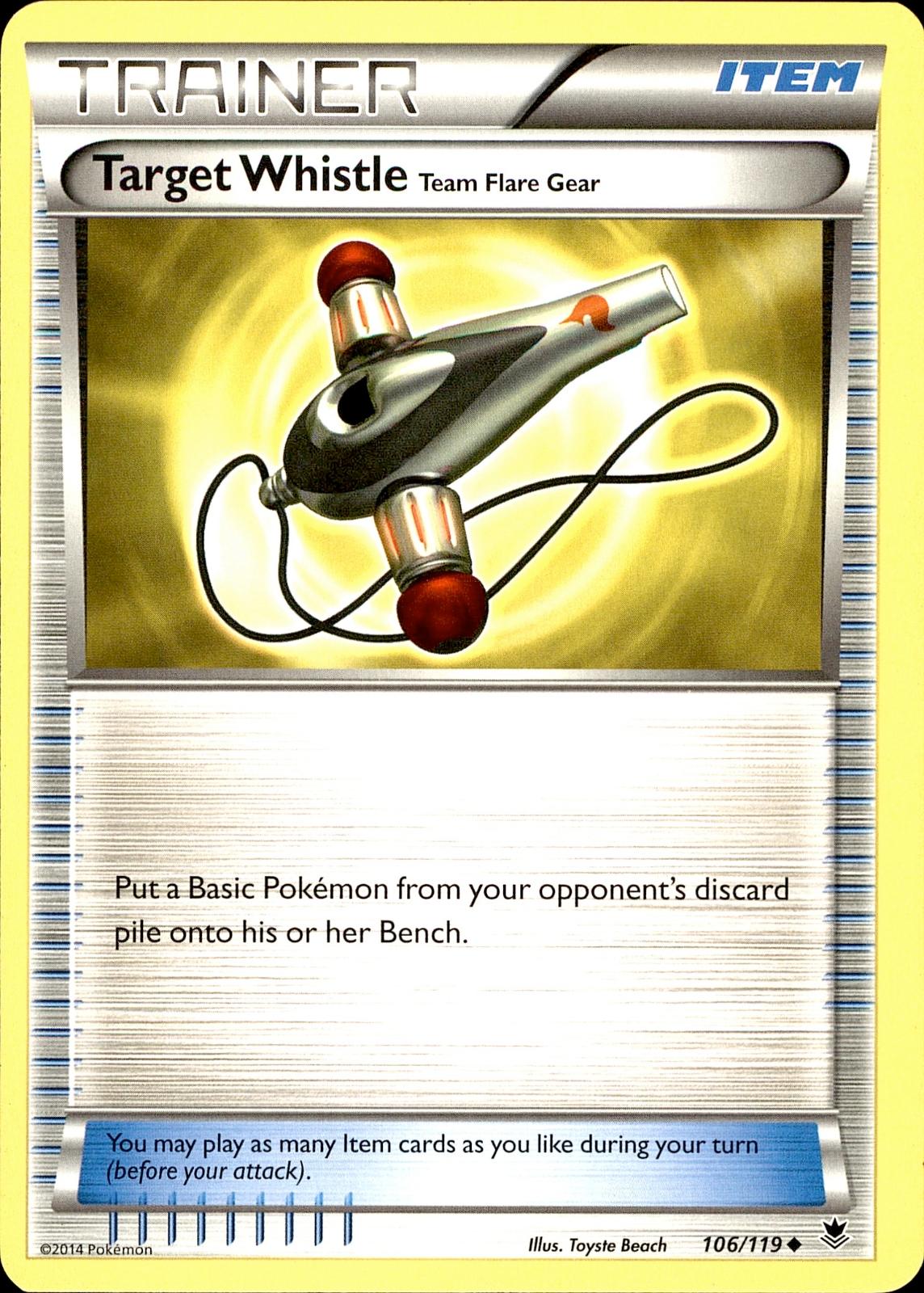 POKEMON TARGET WHISTLE 106/119 PHANTOM FORCES  LP