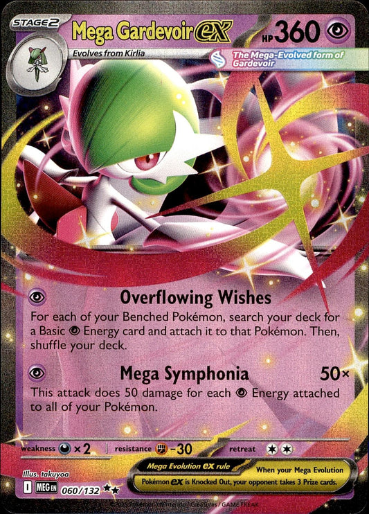 POKEMON MEGA GARDEVOIR EX 060 MEGA EVOLUTION 132 DOUBLE  HOLO LP