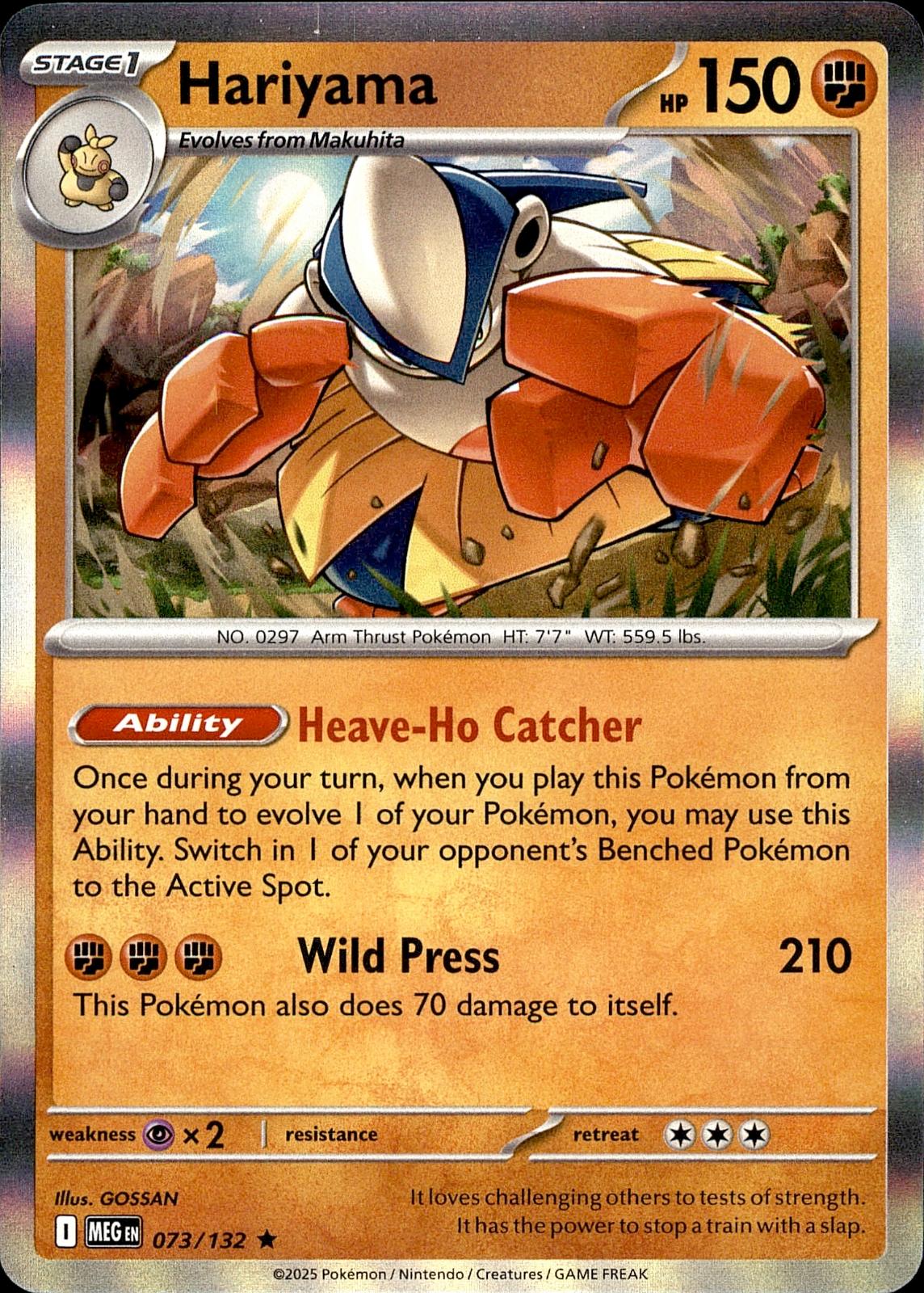 POKEMON HARIYAMA 073 MEGA EVOLUTION 132  HOLO LP