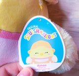 NEW 2022 Squishmallows Easter Chick Chicken Aimee 12" Plush Toy Brown Hat BNWT